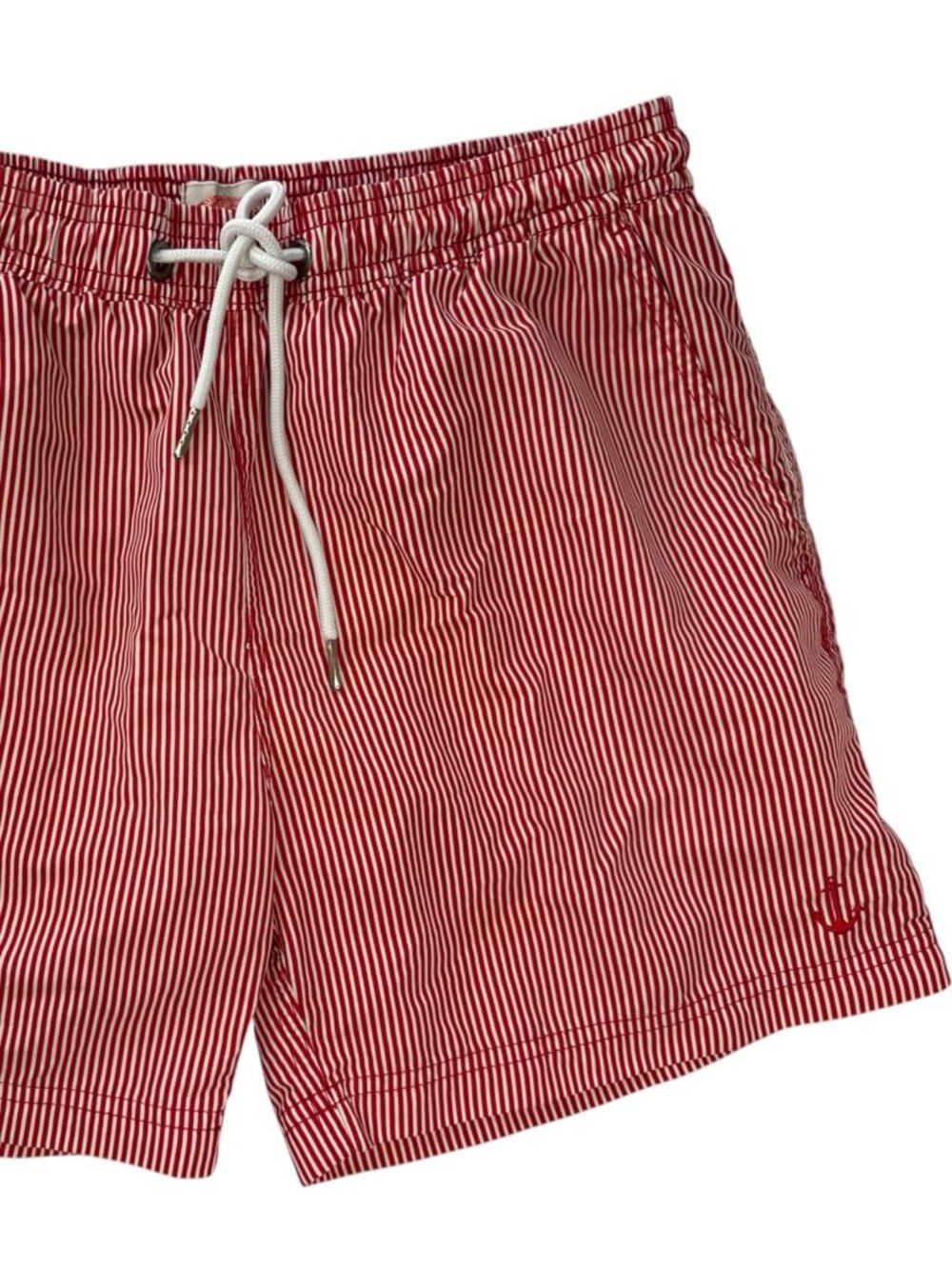 RIVER ISLAND Swim Shorts Red / White Skinny Striped Size Men's W 32